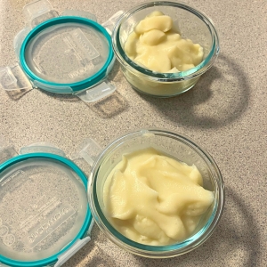 Cauliflower Puree in glass jar