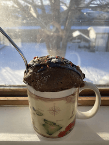 Cup of chocolate by a window