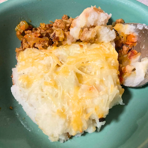 Shepards pie on a plate