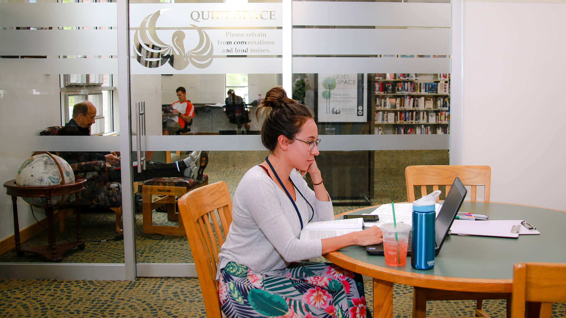 Woman in Library