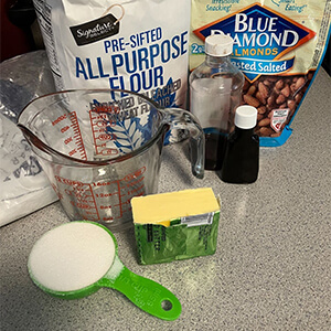 Ingredients on a counter