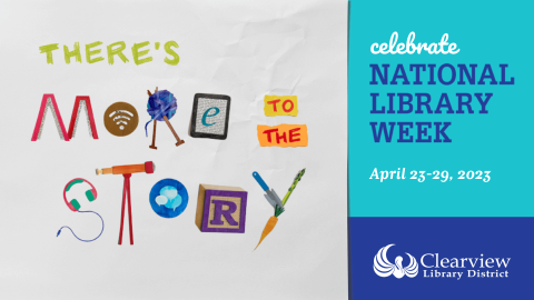 More to the story graphic for National Library Week 2023