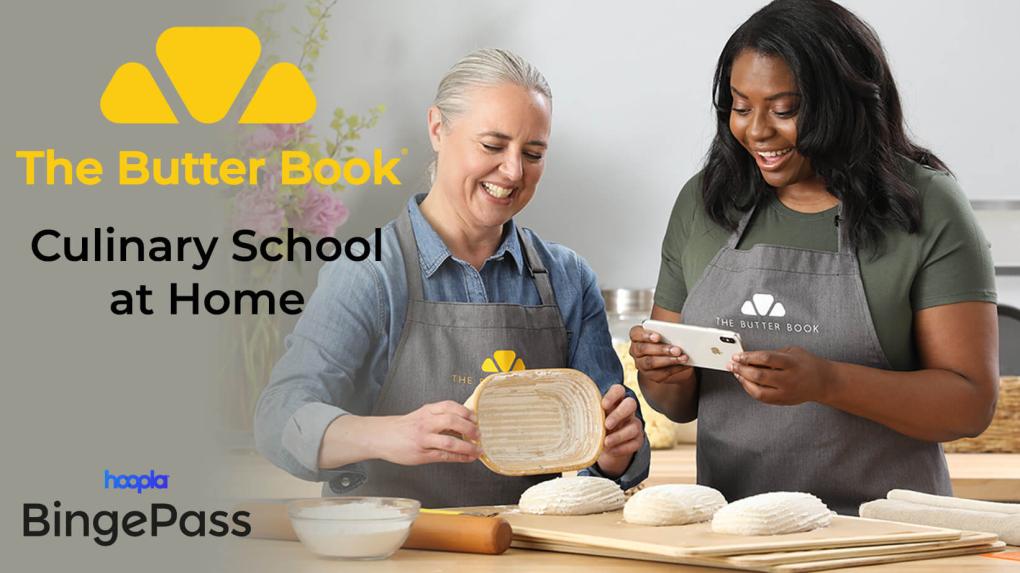 Two women baking