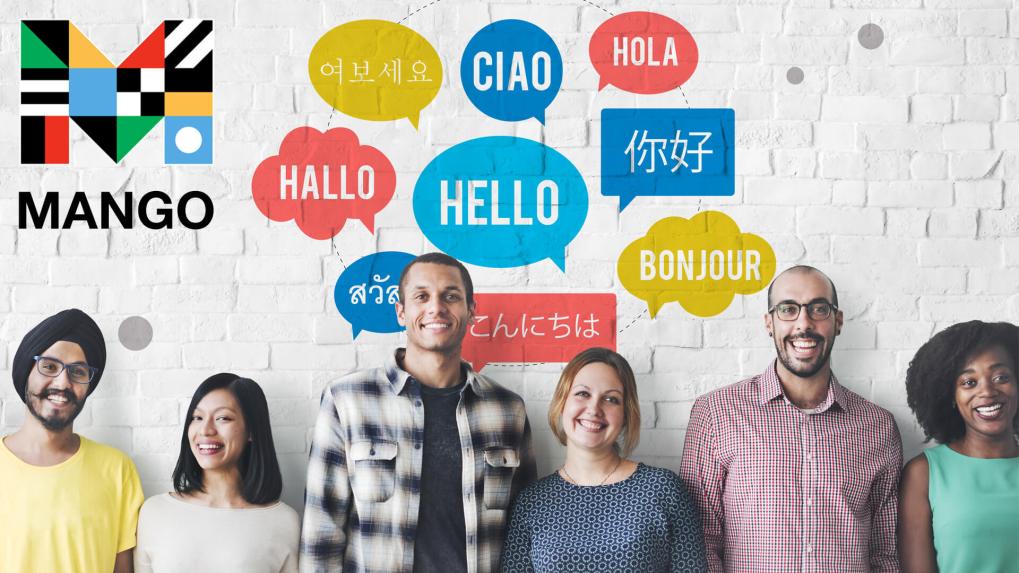 People Saying hello in different language sound bubbles