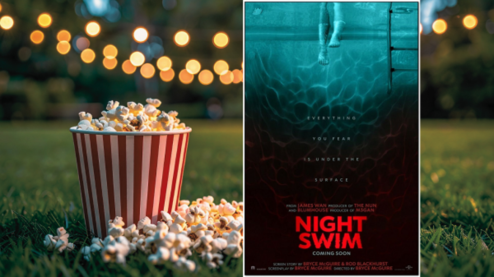 Popcorn and movie cover for Night Swim